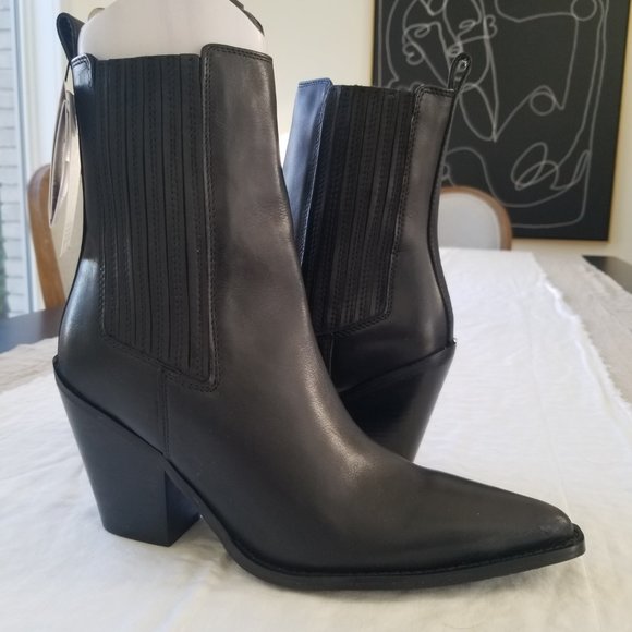 Mango Western Leather Ankle Boots - Picture 3 of 6